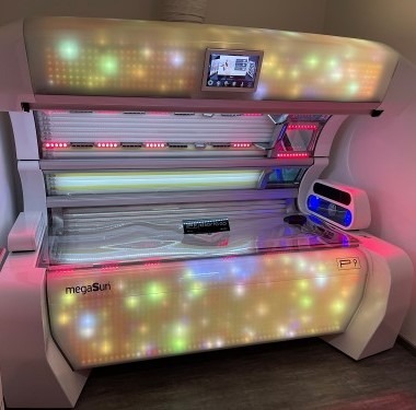 Megasun P9S Sunbed - Available immediately ( in stock 4 units.)Wonder White Ex - Display Crediton