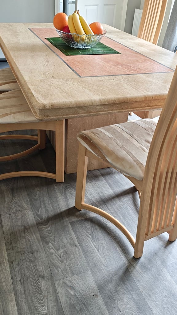 Dining table and chairs Home furniture Smoke free 