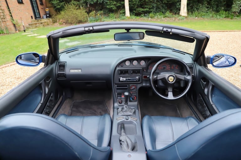 Lotus Elan M100 S2, 1995. Pacific Blue metallic with full dark blue leather.