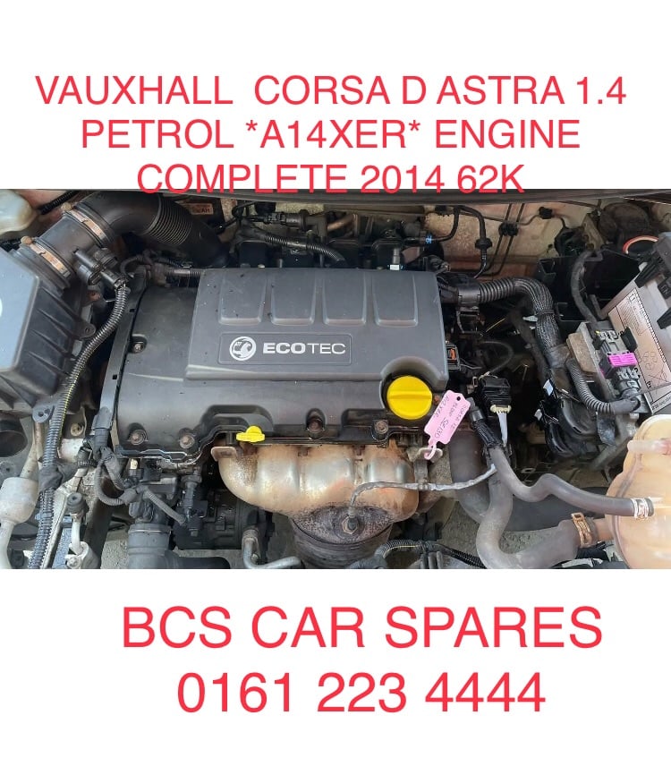 Vauxhall Corsa Engine. Petrol. A14XER.  TESTEDC