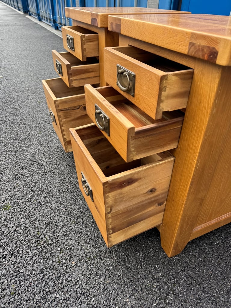 Rustic solid oak bedside cabinets possible Delivery 50 cm x 40 and 70 high