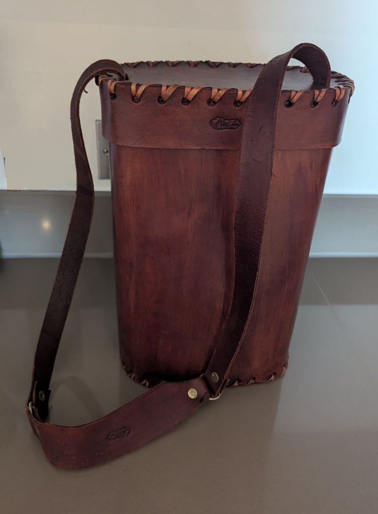 image for Genuine Leather Matera Bag, Uruguay Rustic Bag for Mate & Thermos NEW & Great Christmas Idea