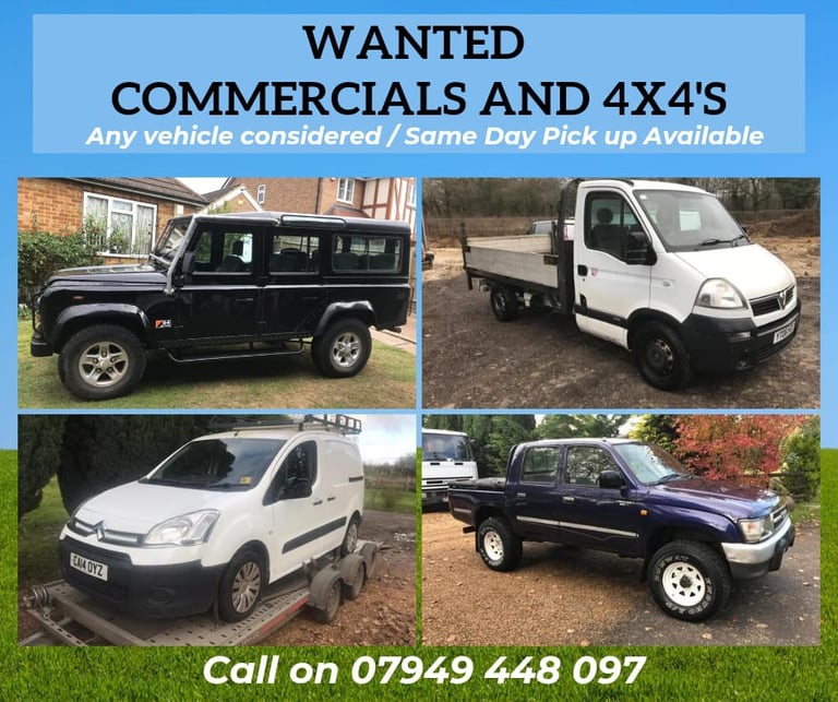 Vehicles wanted cash paid 