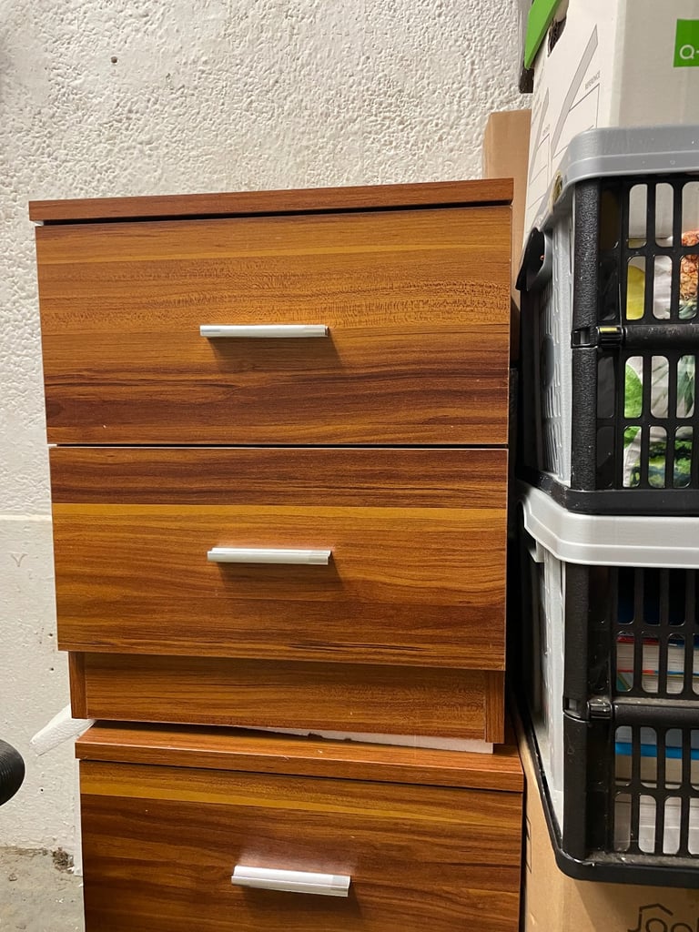 Dark woood teak bedside tables 