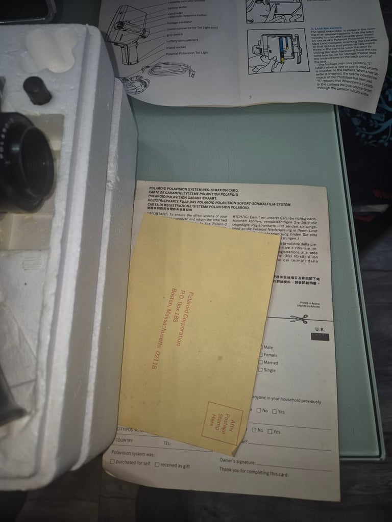 Polaroid land cameras and player screen