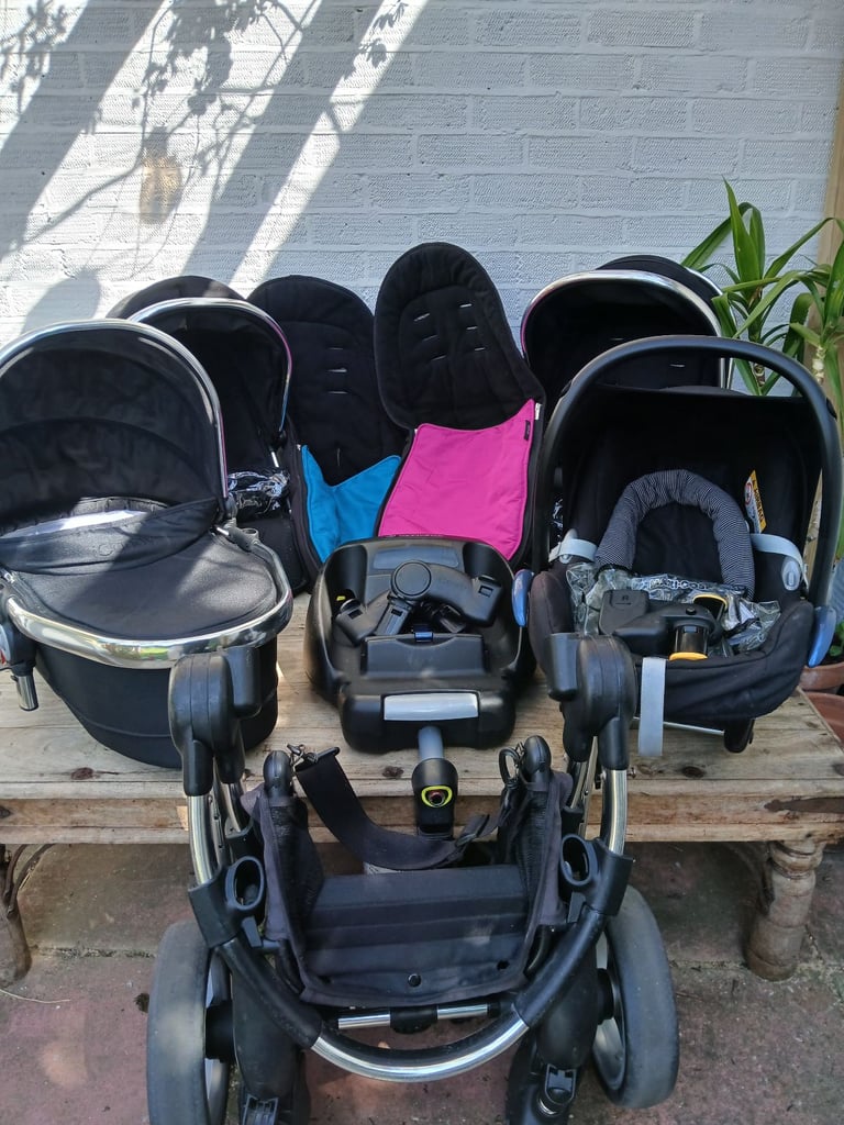 image for iCandy Peach 2 2in1 Black Double Travel System