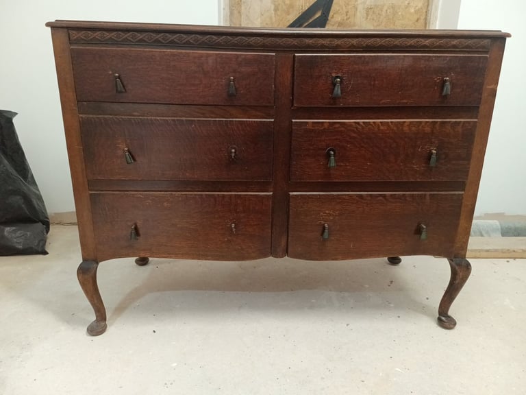 image for 6 Draw Chest of Draws Soild Hardwood Antique Furniture