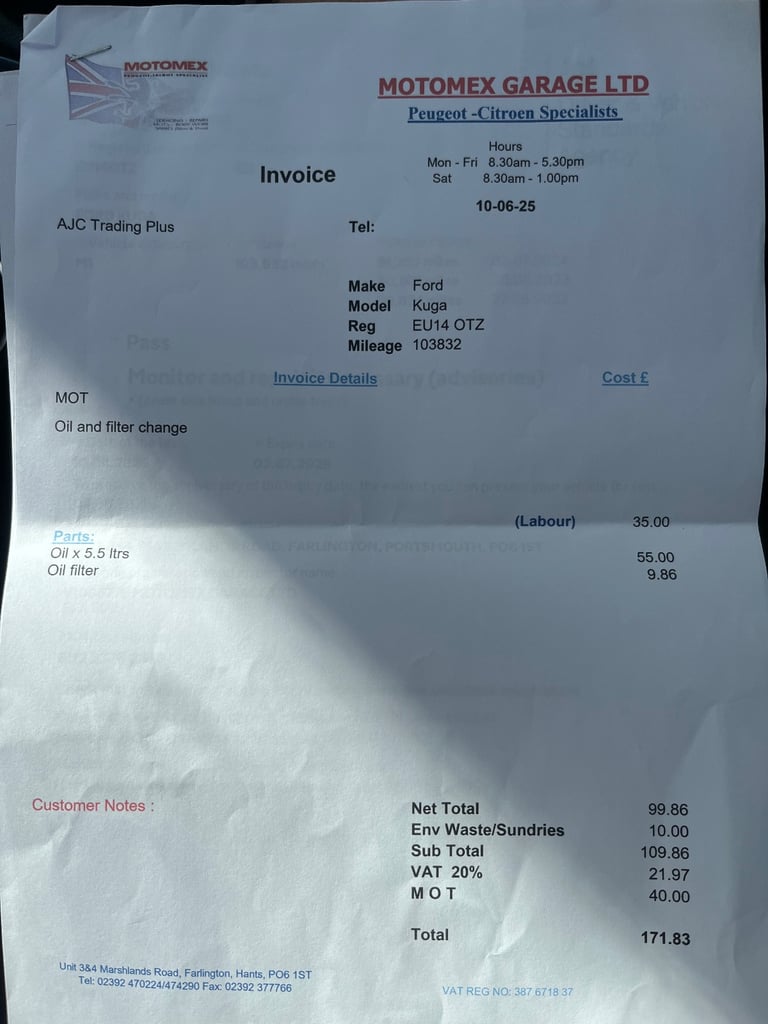 Ford KUGA, 2.0 TDCi Titanium, 4X4, family SUV, VGC, FSH, 2014, Cambelt and clutch done
