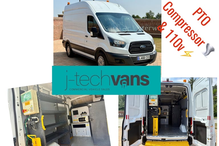Ford Transit T350 L2H3 Mwb Van ***PTO Compressor &amp; Generator / Utility Spec***