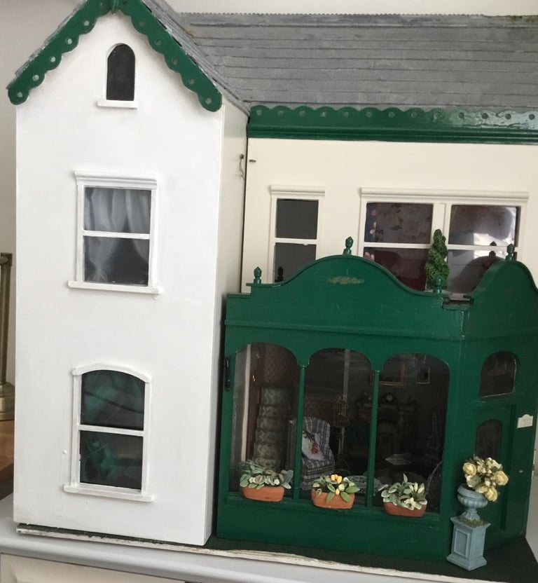 Large hand made Dolls House with furniture cntents