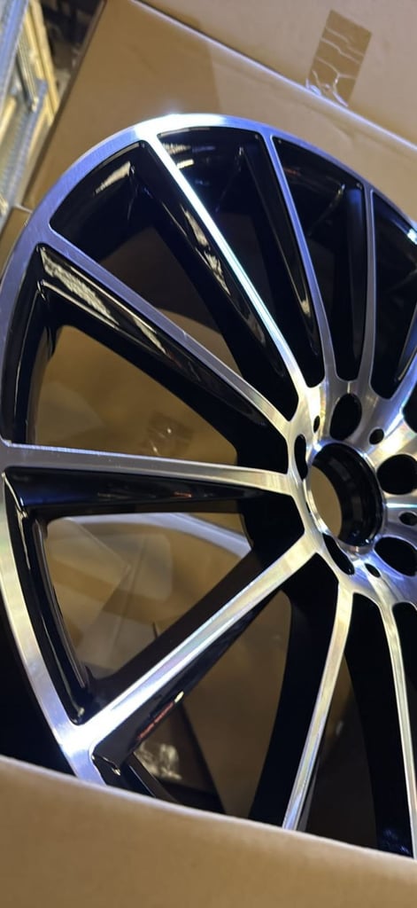 🔥 FORD GALAXY 5X112   20 X 8.5J  Gloss Black Polished Face Alloy Wheels NEW!!!