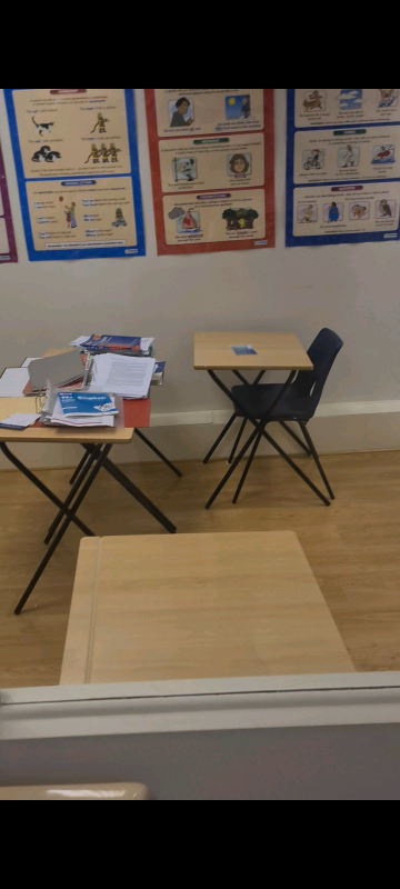 Examination desk and chairs 