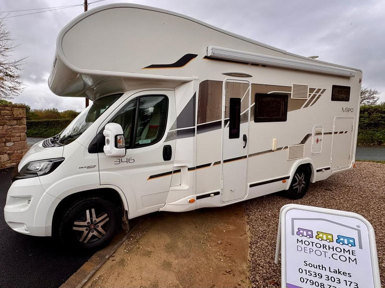 2017 Benimar Mileo 346, 2287cc, 4400kg, 6 Berth 6 Belts, fixed rear bed, tow bar