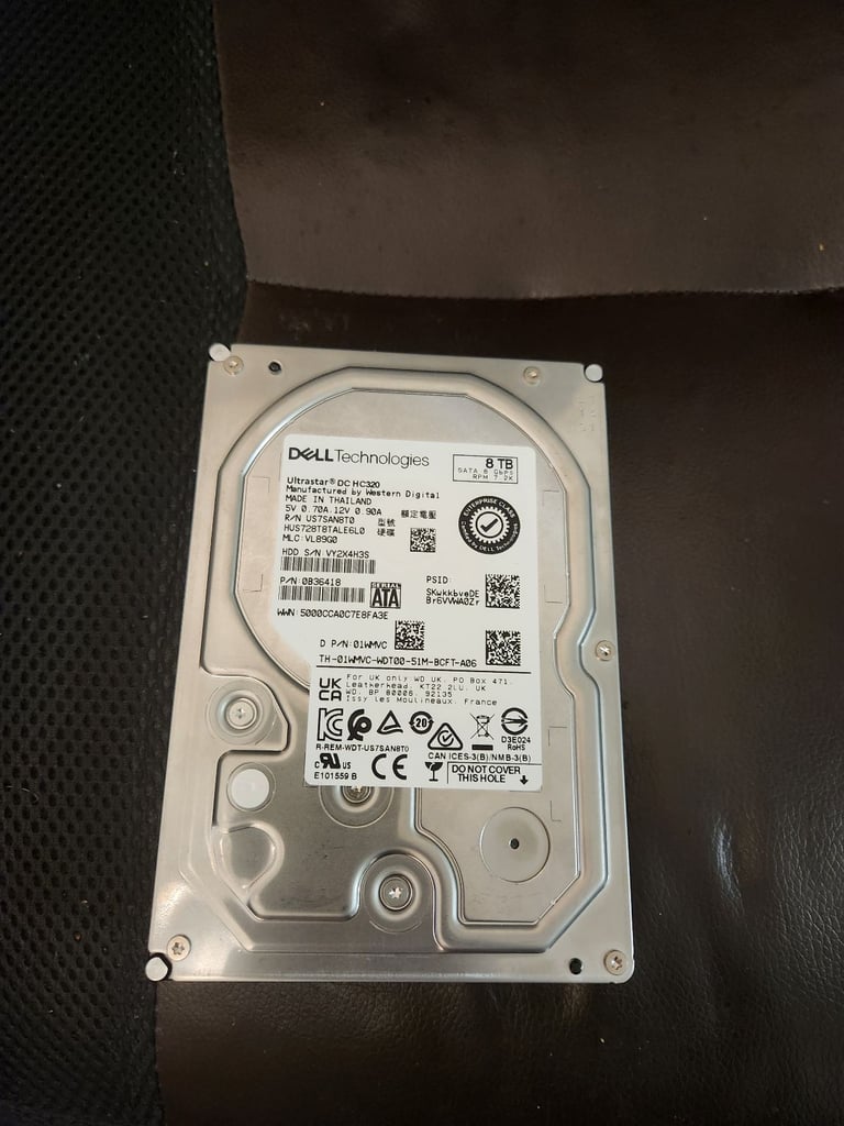image for 2 X WD Ultrastar DC HC320 8TB 7200 RPM SATA 6Gb/s 3.5 Inch Enterprise Hard Drive 