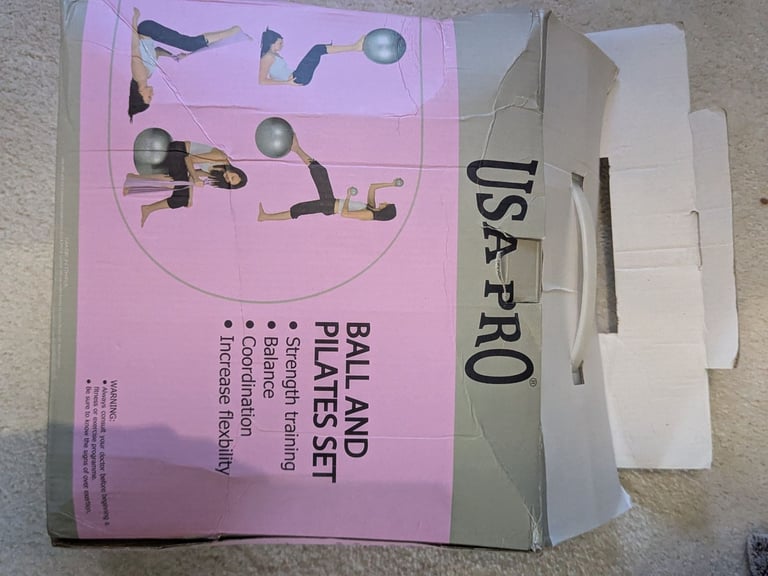 NEW USA pro weighted training sand bag yoga ball and Pilates set grey