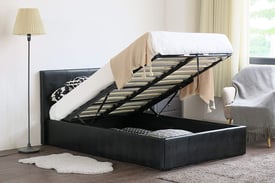 DOUBLE LEATHER STORAGE BED new offers last 1 more day