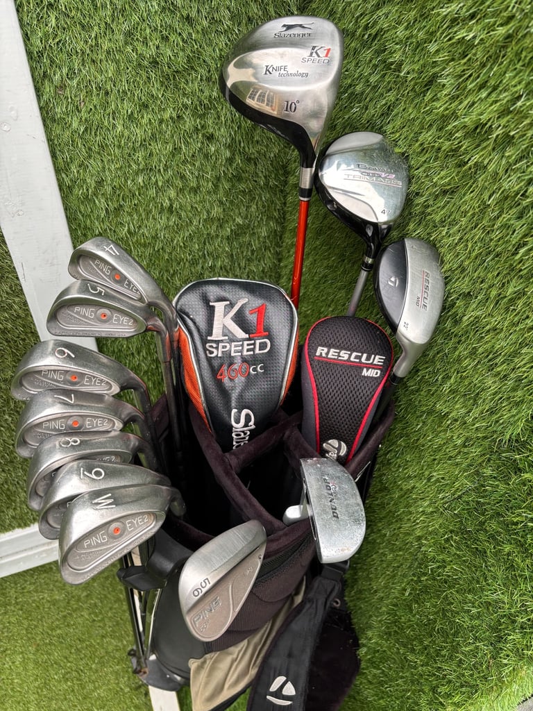 Ping Eye 2 Red Dot Full Set + TaylorMade Bag – Classic Meets Modern