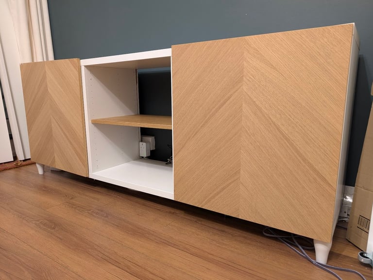 image for IKEA BESTÅ TV Unit / Sideboard with Herringbone Doors! 