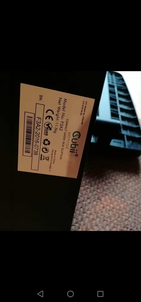 Cubii f3a2 work+out compact under-desk elliptical fitness stepper