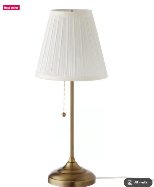 PAIR of Nickel plated IKEA ARSTID Table Lamps - delivery possible