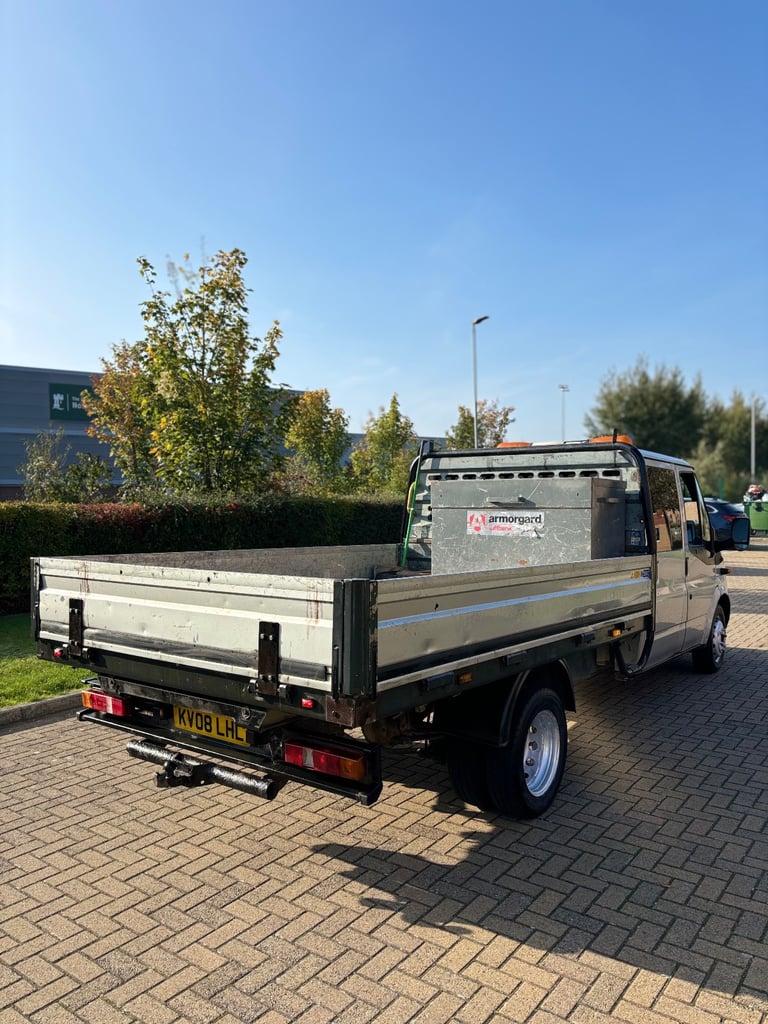 2008 Ford Transit T350 flatbed CrewCab! Twin axle! XLWB edition FSH! 