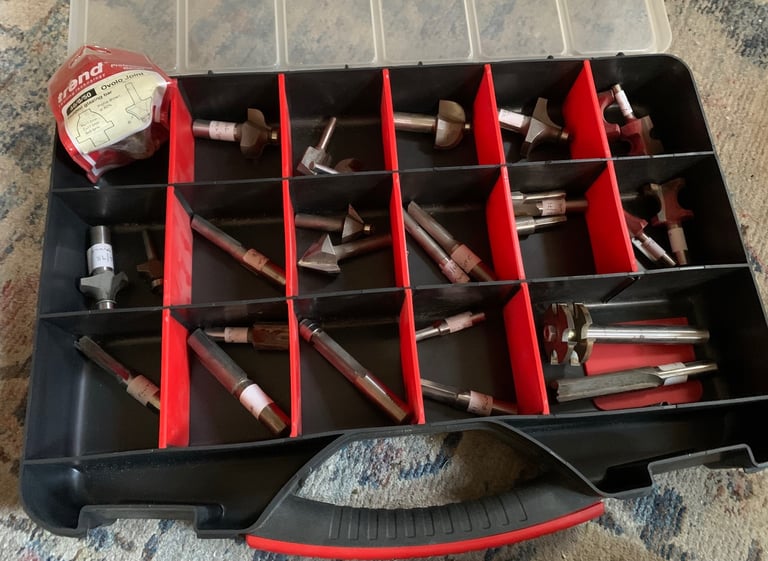 image for Bundle of 28 router bits with storage case