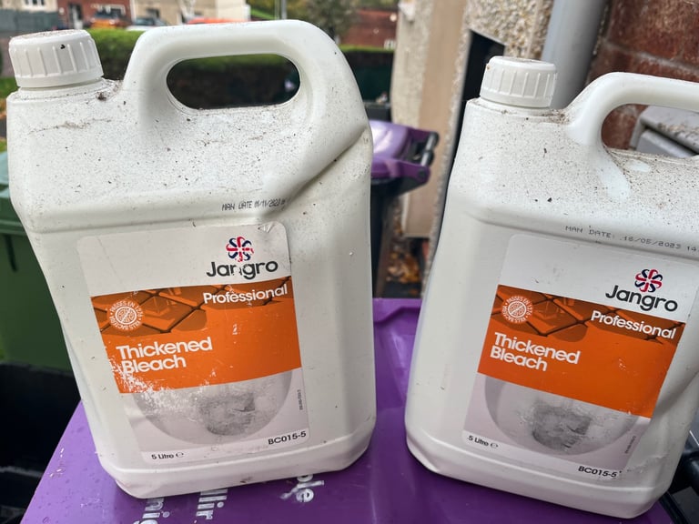 image for 2 x 5 litre bleach bottles jangro brand brand new 