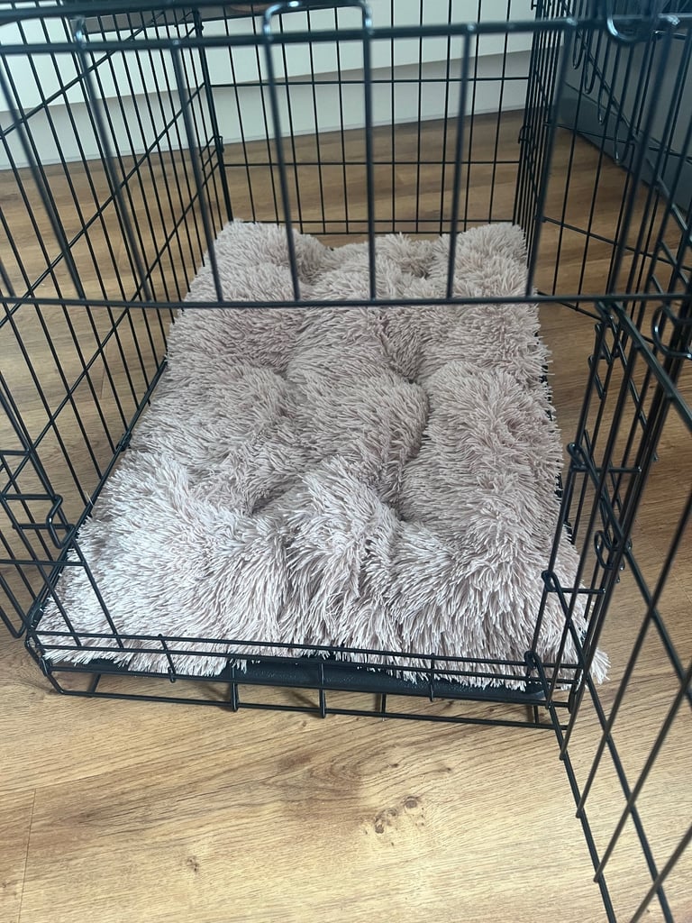 Medium collapsible crate - two doors - cushion included