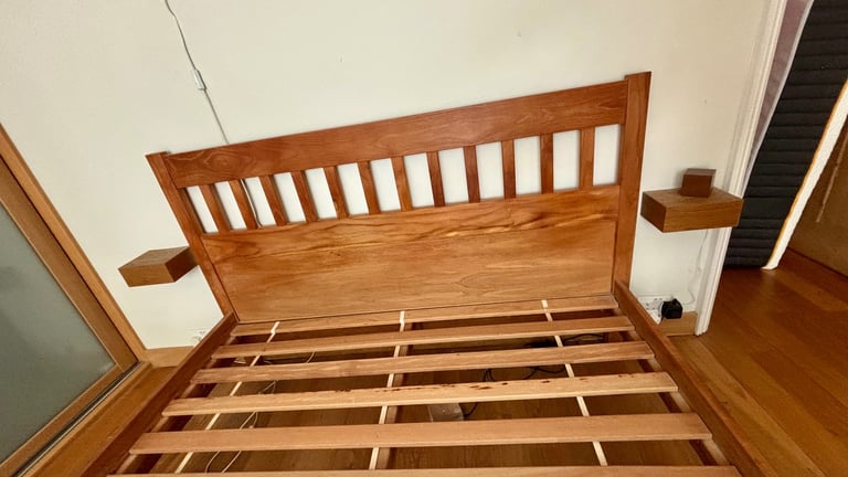 Habitat Oak King Size bed frame (solid wood) circa early 90s