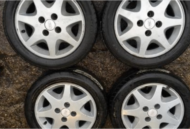 15″ GENUINE FORD MOTORSPORT RS 1600i ALLOY WHEELS / TYRES