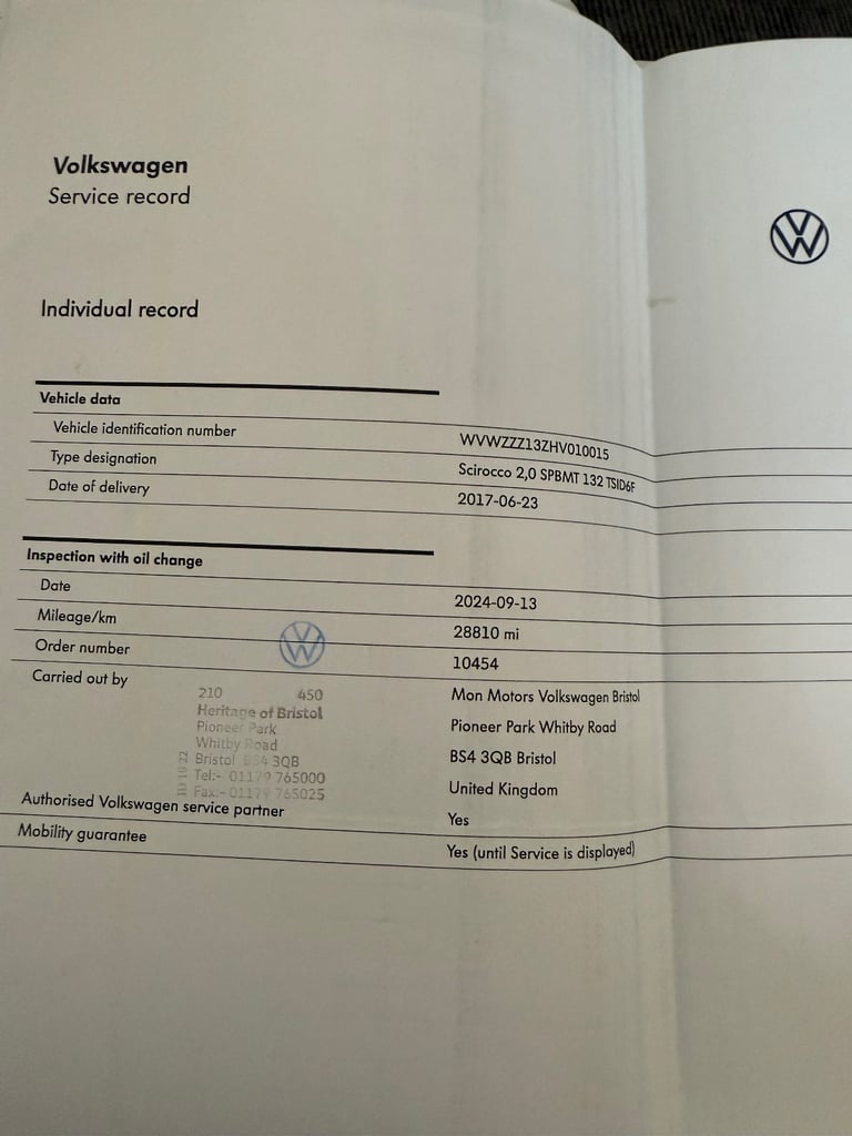 Volkswagen, SCIROCCO, Coupe, 2017, Semi-Auto, 1984 (cc), 2 doors