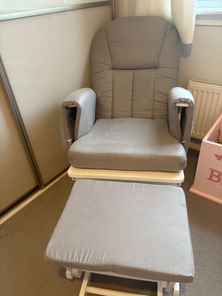 KUB glider nursery chair with footstool