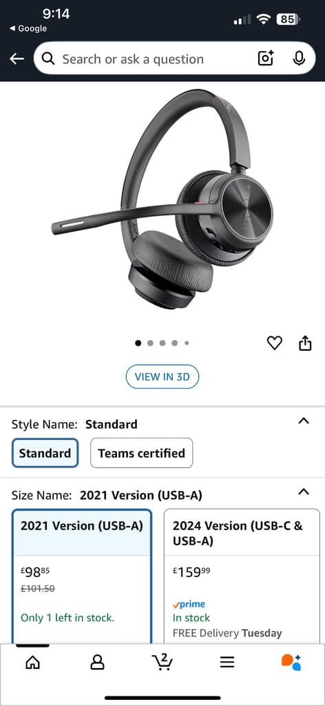Headset for sale.