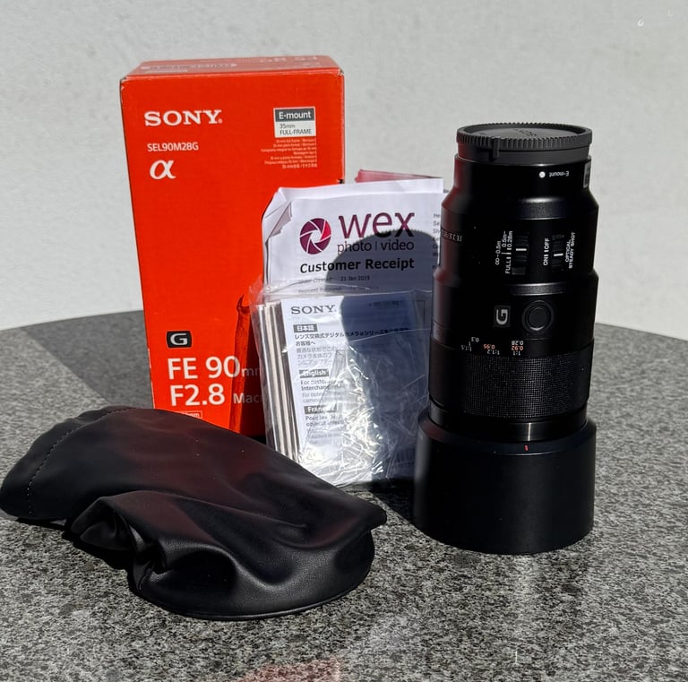 Sony FE 90mm f/2.8 Macro G OSS Autofocus Prime Lens. 