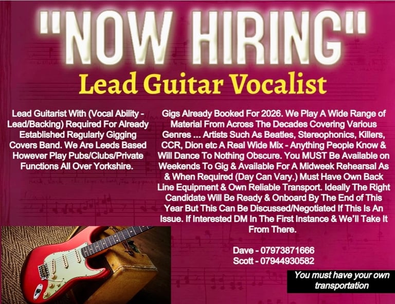 Lead Guitar Vocalist