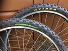 MOUNTAIN BIKE TIOGA TYRES AND MAVIC X139 QUICK RELEASE BICYCLE WHEELS 