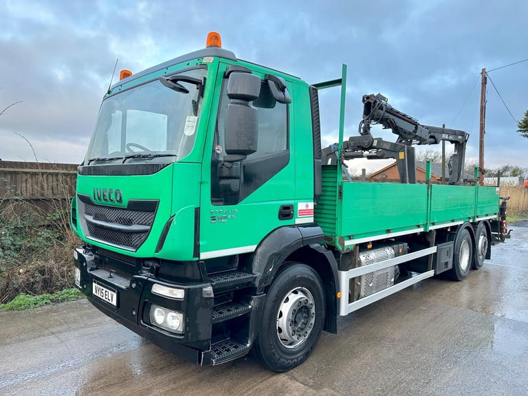 2015 IVECO STRALIS 310 ATLAS GRAB CRANE DROPSIDE 26 TON EURO-6 U-LEZ 114,000 