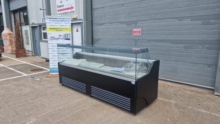 2.6m Meat Display Serve Over Display Cold Counter Commercial Fridge Deli Fridge Salad Chiller