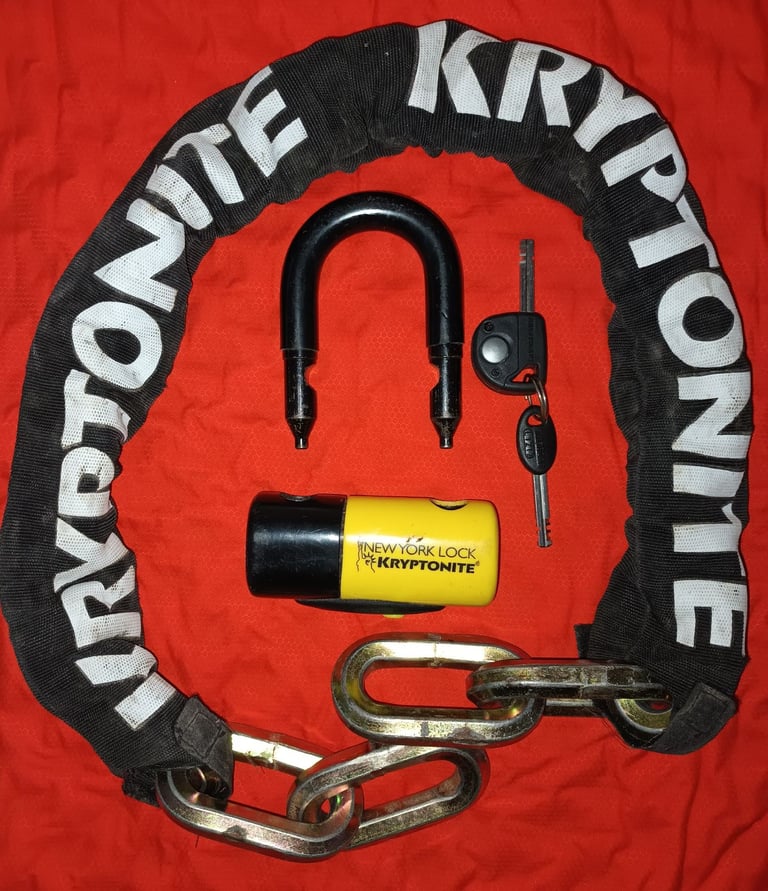Kryptonite New York lock and chain. For motorbike / bicycle