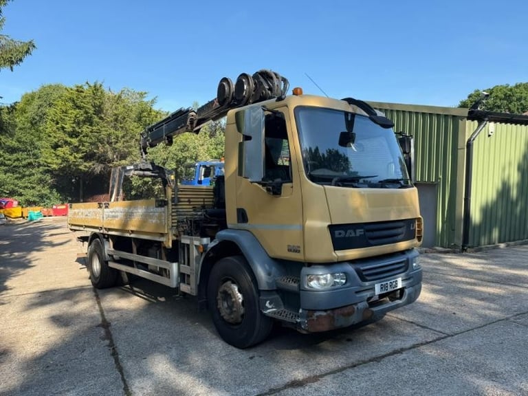 image for Daf LF55.220 Dropside Remote Hiab Block Crane 4x2 6 Speed Manual 