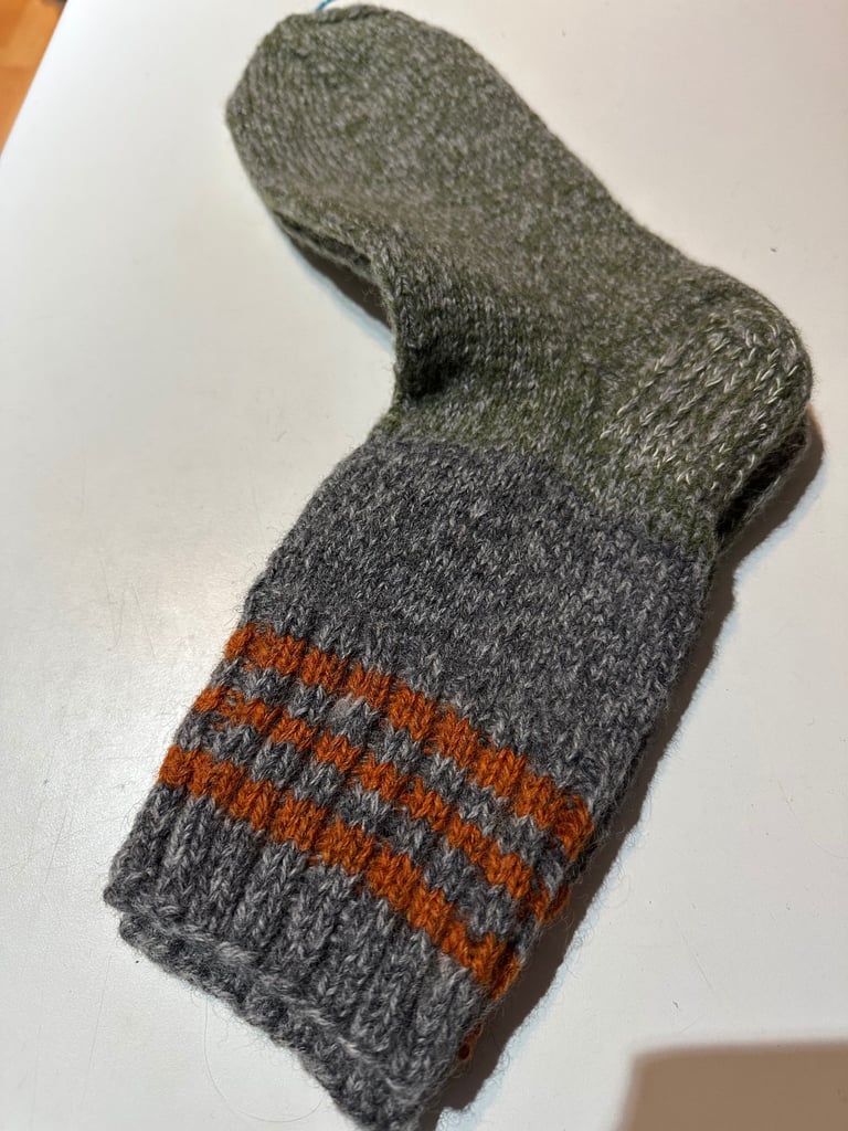 Wool knitted socks 