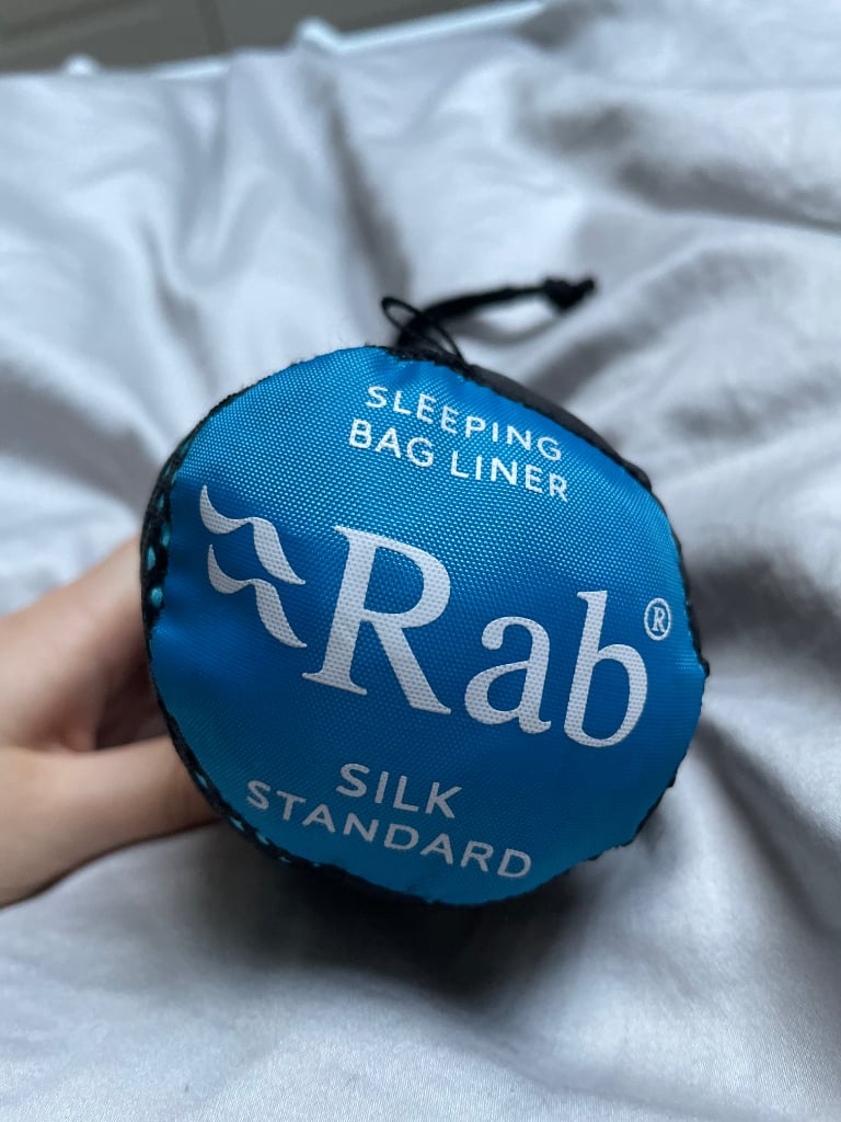 Rab real silk sleeping bag liner standard size with stuff bag | in  Edinburgh | Gumtree