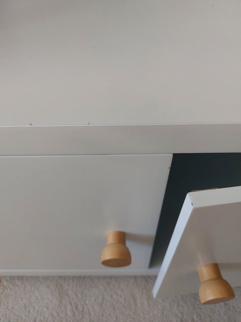 Child's room white bookcase with cupboard
