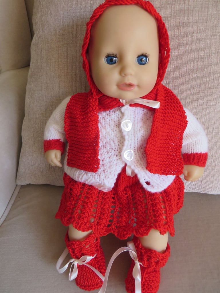 image for 15 inch Zaph doll as new in new hand knitted clothes
