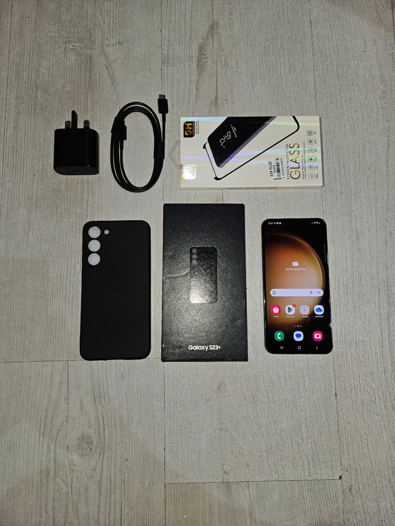 image for Like New Samsung S23 Plus 5G Bundle 256GB Unlocked Black Dual Sim Warranty