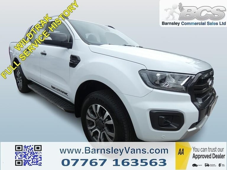 2021 71 FORD RANGER 2.0 ECOBLUE WILDTRAK AUTO DOUBLE CAB IN WHITE STUNNING PICKU