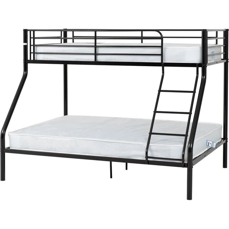 Black metal Trio Sleeper Bunk Bed