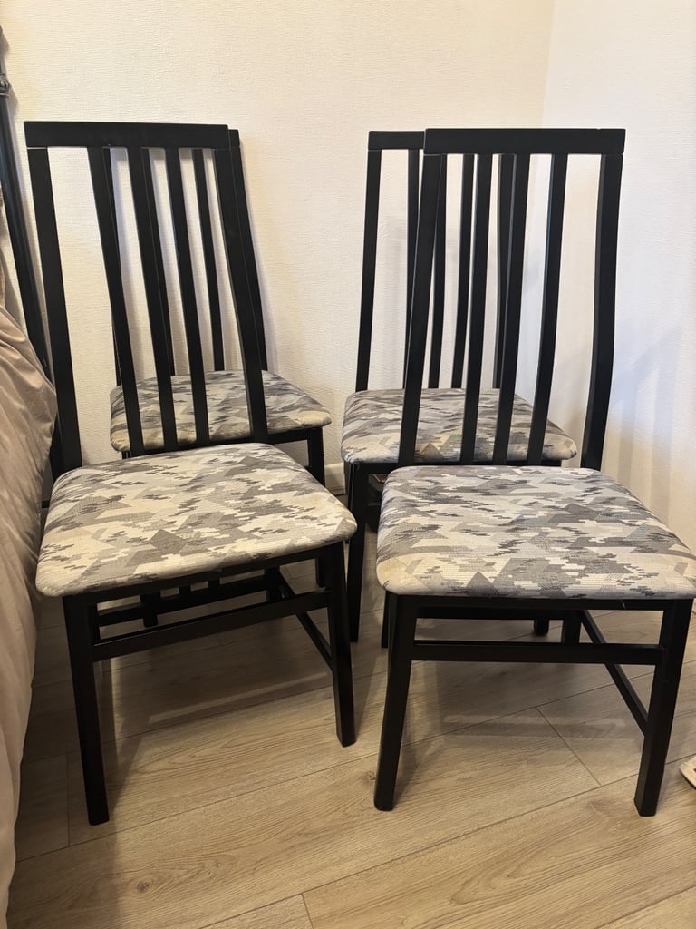 Set of four dining chairs