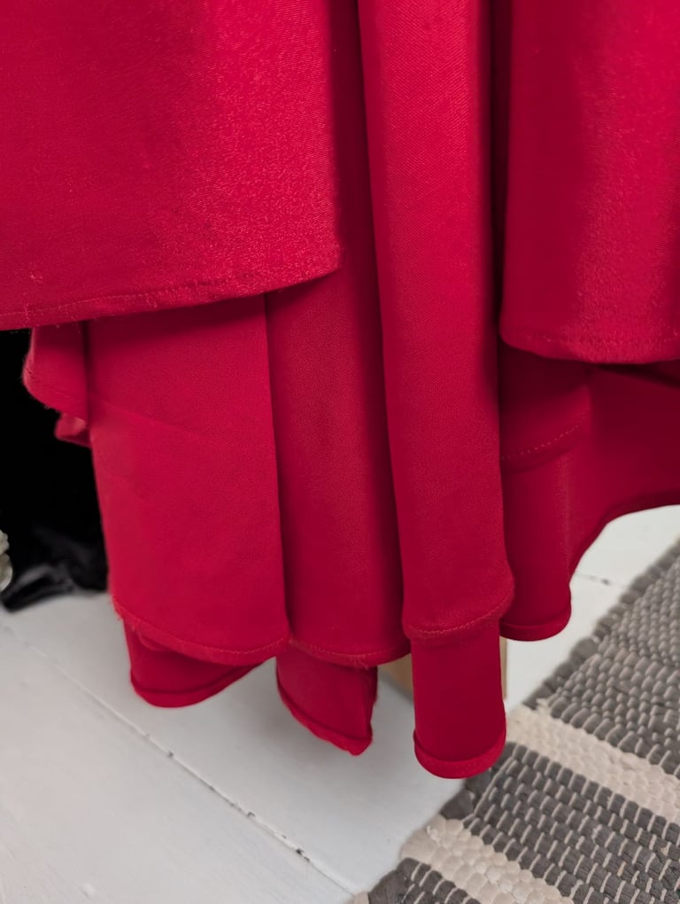 Red long prom dress