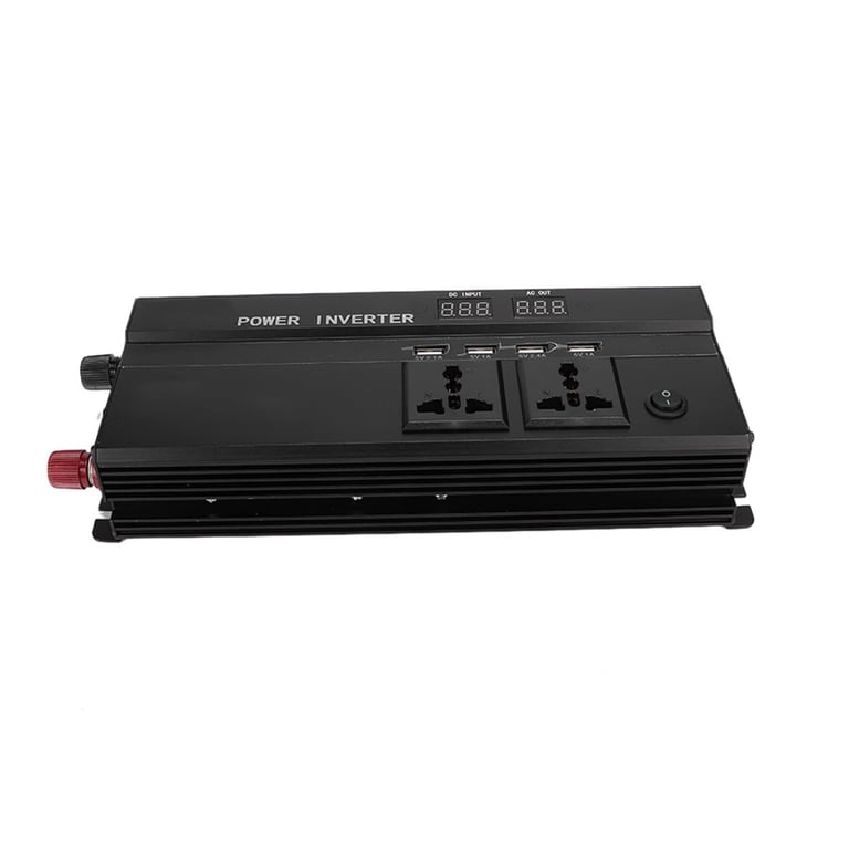 Vehicle Power Inverters, 4000W DC 12/24V to AC 220V LCD Display Car